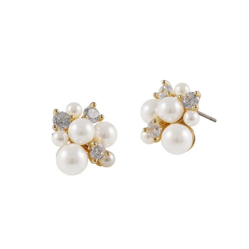 Snö Of Sweden Myfair Irregular Pearl Ear Gold/White - 3