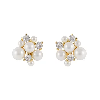 Snö Of Sweden Myfair Irregular Pearl Ear Gold/White