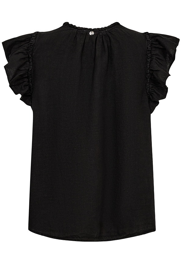 MMTea Linen Blouse Black - 2