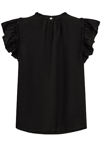 MMTea Linen Blouse Black