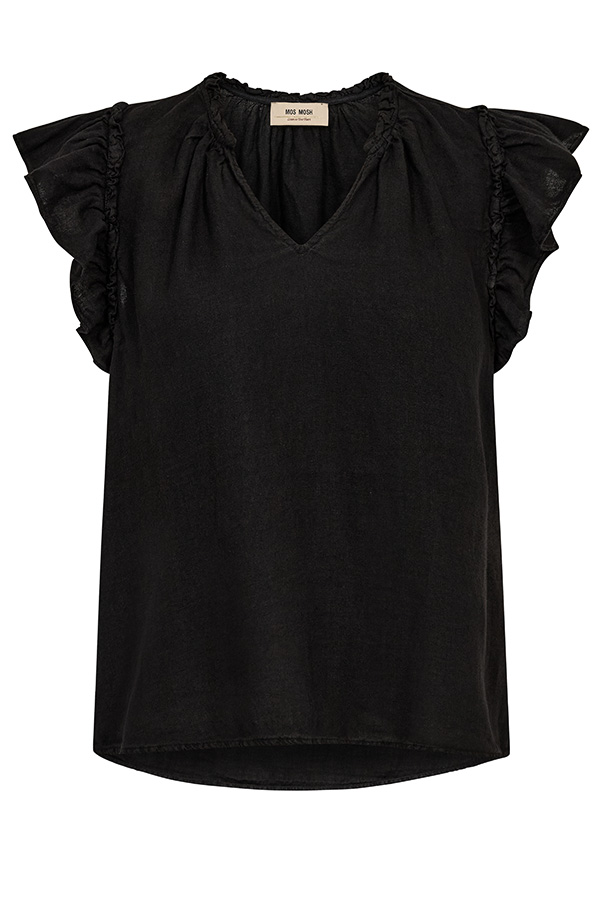 MMTea Linen Blouse Black