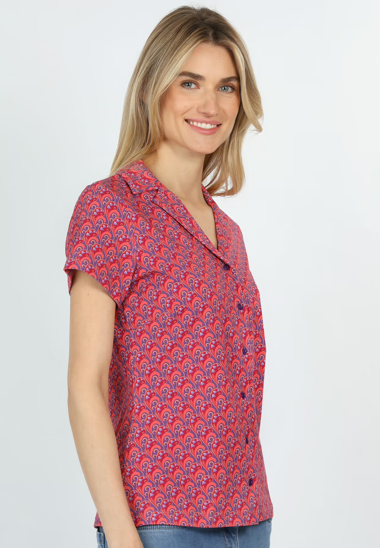 Celestina Blouse  Ruby - 3