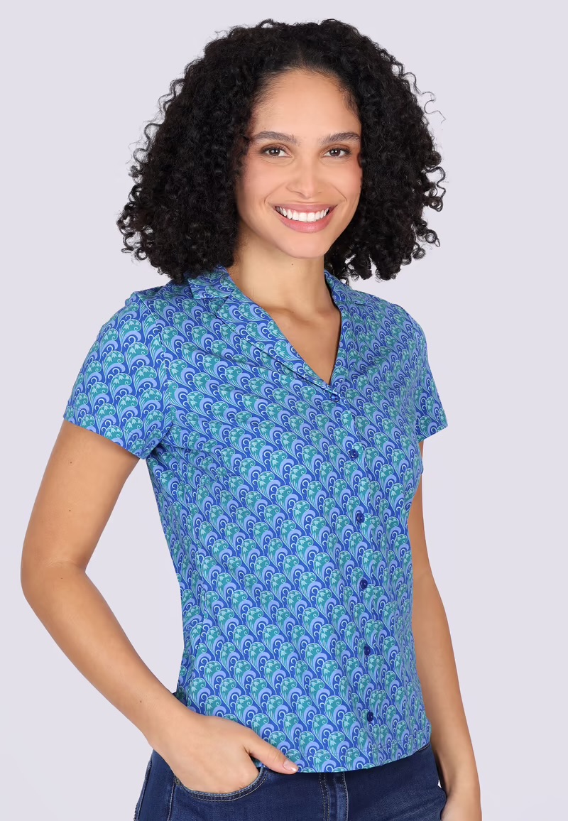 Celestina Blouse  blue - 2