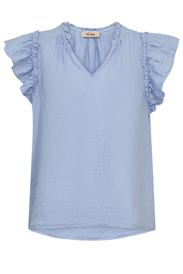 MMTea Linen Blouse Brunnera Blue - 3