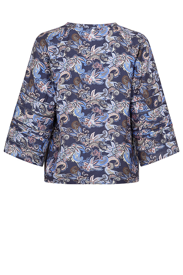 MMAleysa Paisley Blouse Crown Blue - 4