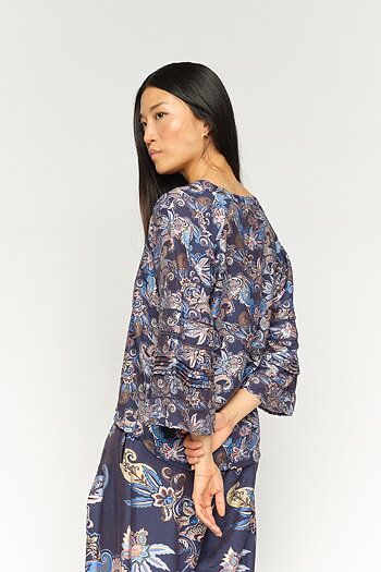 MMAleysa Paisley Blouse Crown Blue