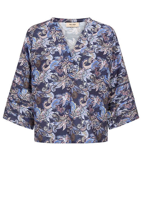 MMAleysa Paisley Blouse Crown Blue - 3