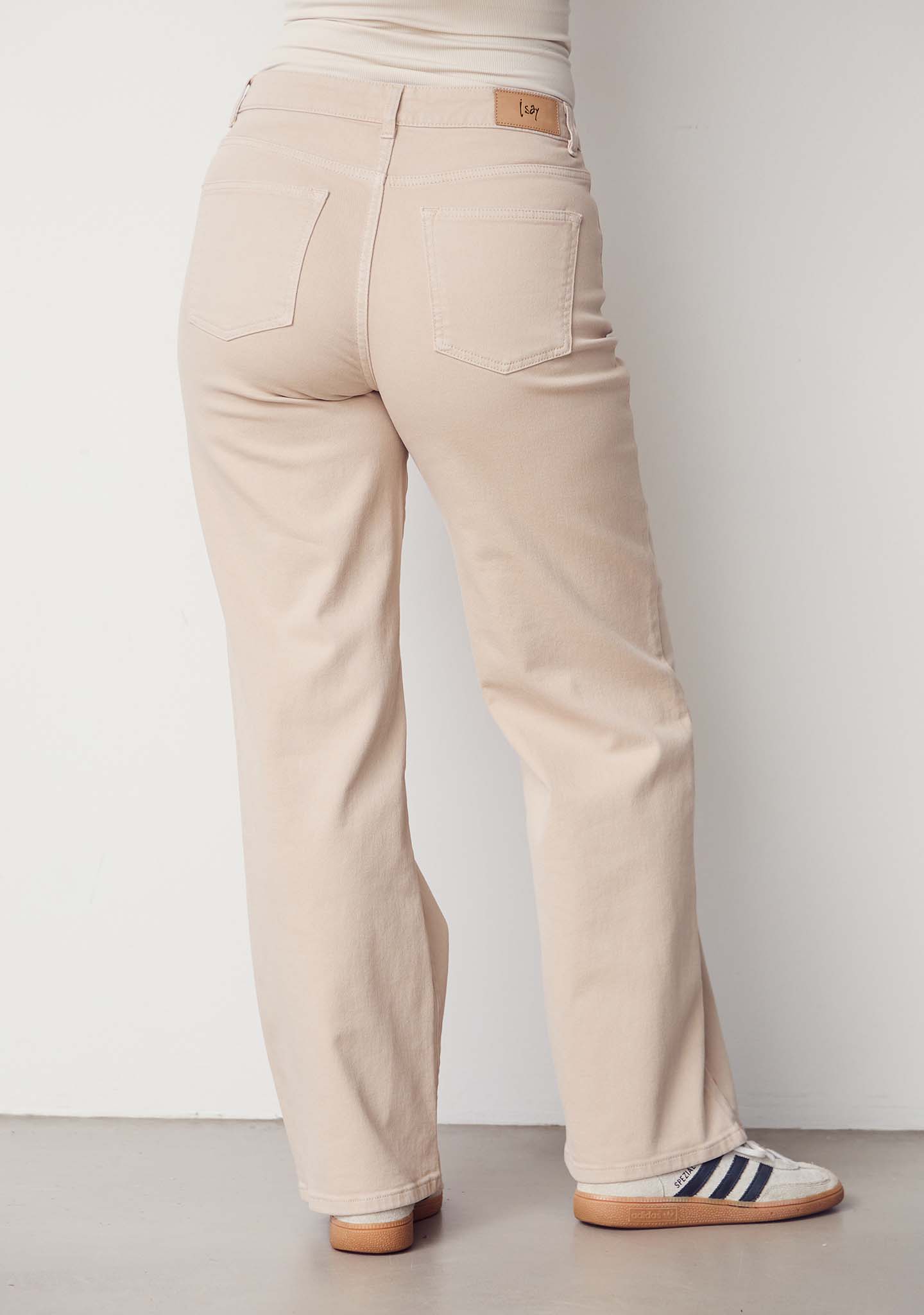 Bologna Wide Twill Pant - Dark Sand - Isay - 3