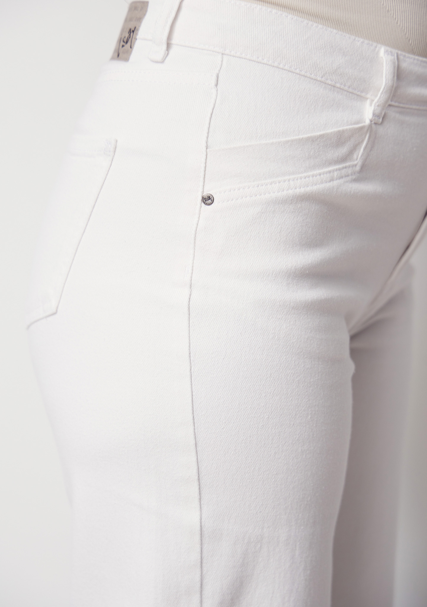 Como Twill Wide Pant - White - Isay - 5