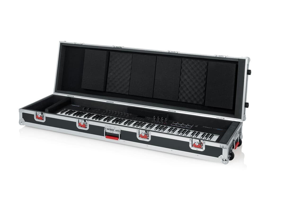 Gator G-TOUR-88V2SL 88 Slim Note Road Case w/ Wheels - 5