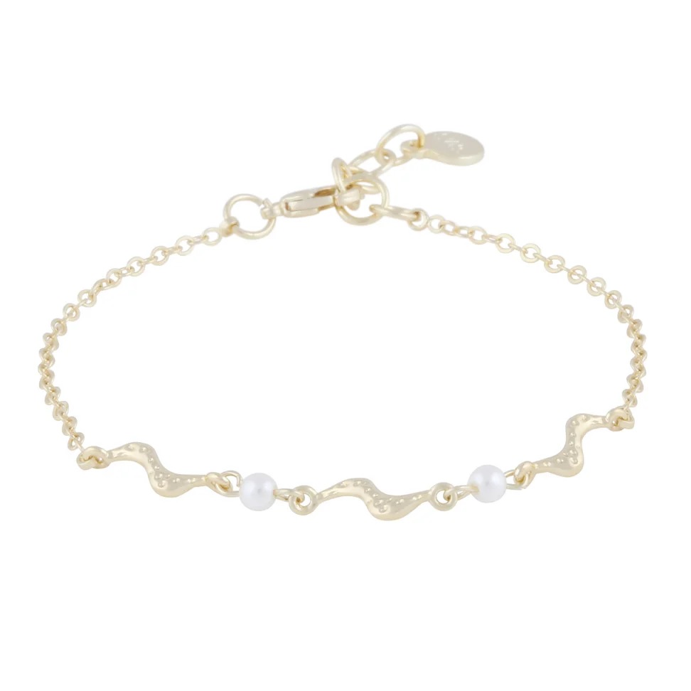 Snö Of Sweden Line Pearl Brace Gold/White