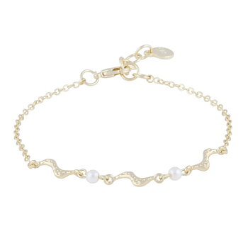Snö Of Sweden Line Pearl Brace Gold/White