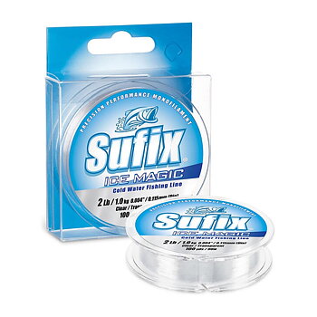 SUFIX ICE MAGIC CLEAR ÄR EN NYLON LINA UTVECKLAD FÖR PIMPELFISKET