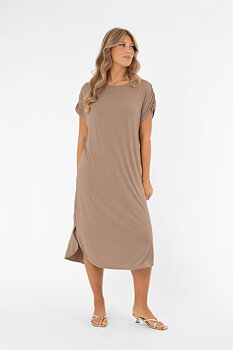 Ellery Dress, Taupe- Capri Collection