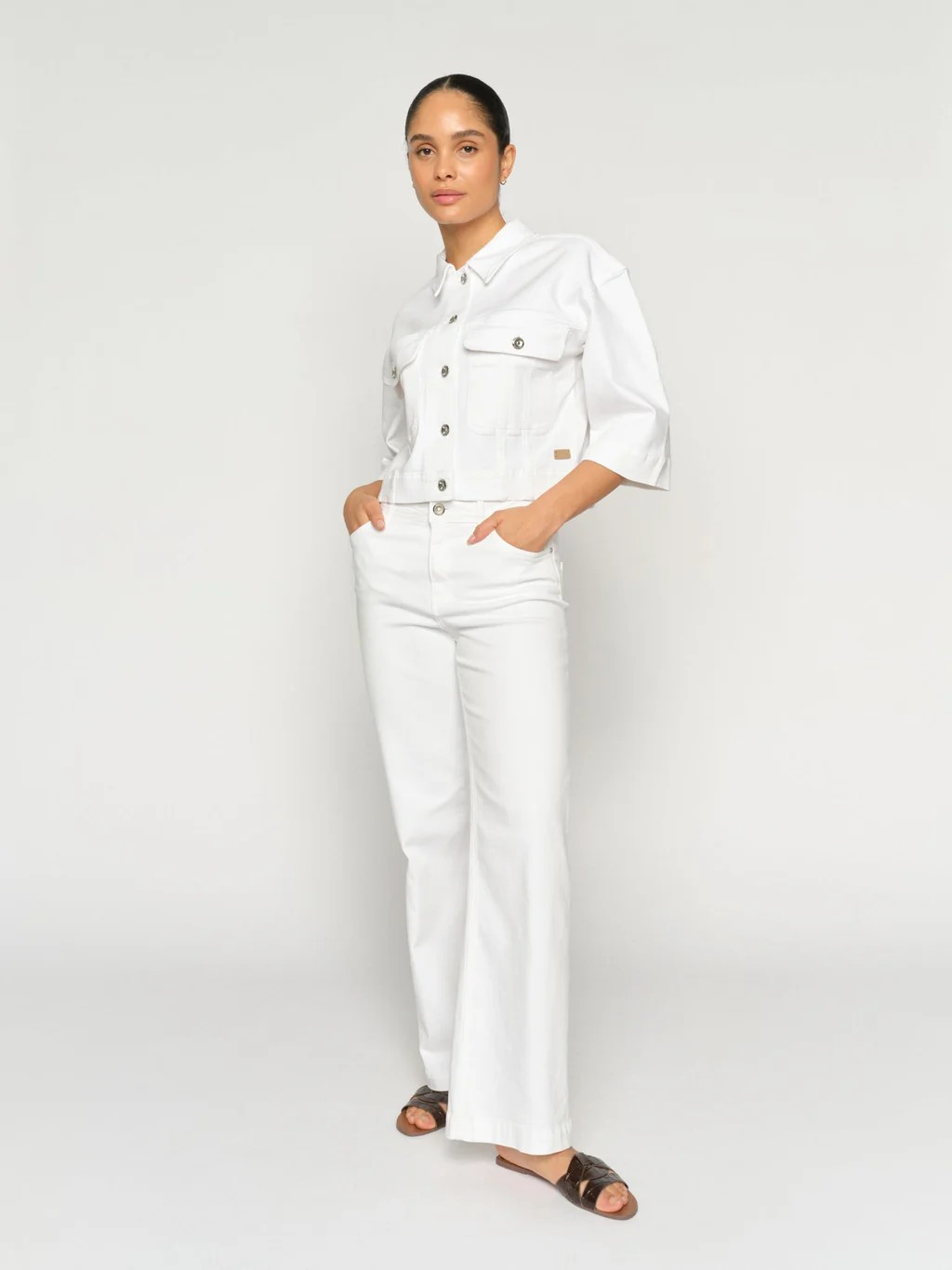 MMDara Deluxe Jeans - Bright White - Mos Mosh