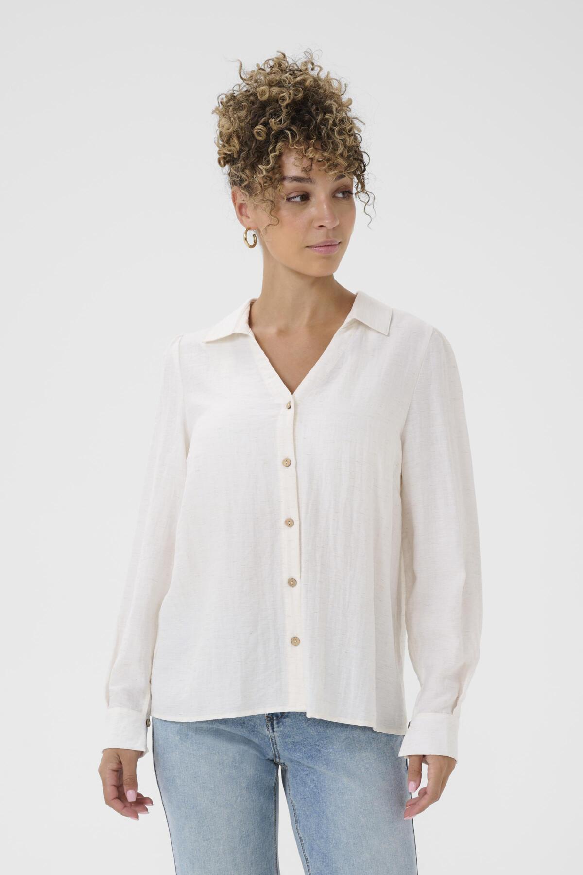 HEIDY SHIRT - WHISPER WHITE  - CREAM - 3
