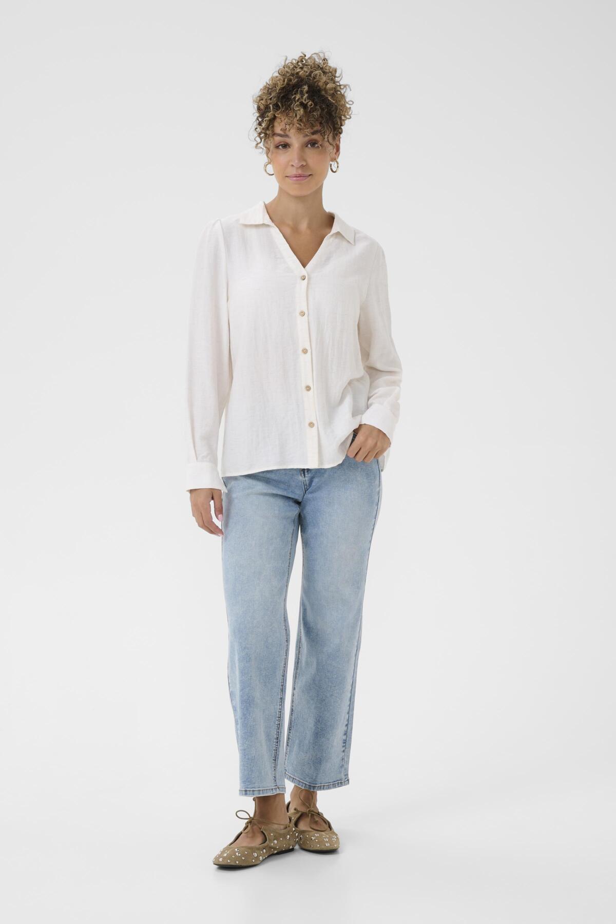 HEIDY SHIRT - WHISPER WHITE  - CREAM - 4