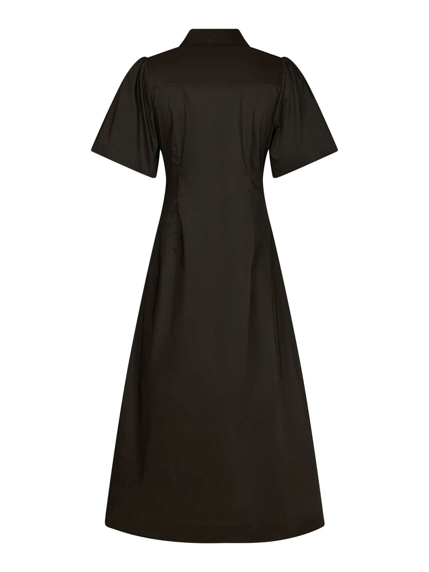 Neo Noir -  Baia Poplin Dress Chocolate Brown - 5