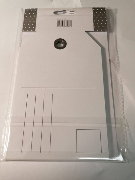 Presentetiketter/Postkort -vita - 2