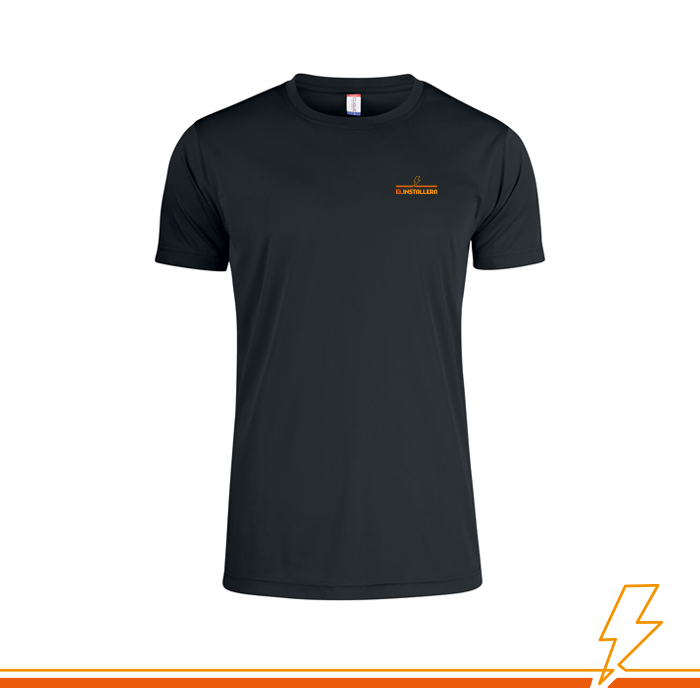Elinstallera T-shirt funktion - Svart ink. tryck
