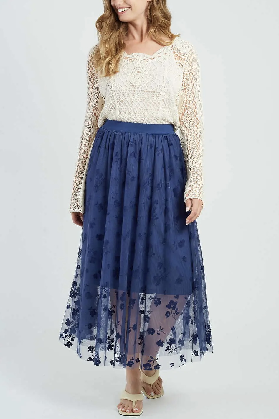 Derhy  - Daisy Long Skirt Marin - 3