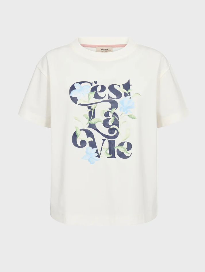 MMFlowish O-SS Tee - Ecru - Mos Mosh