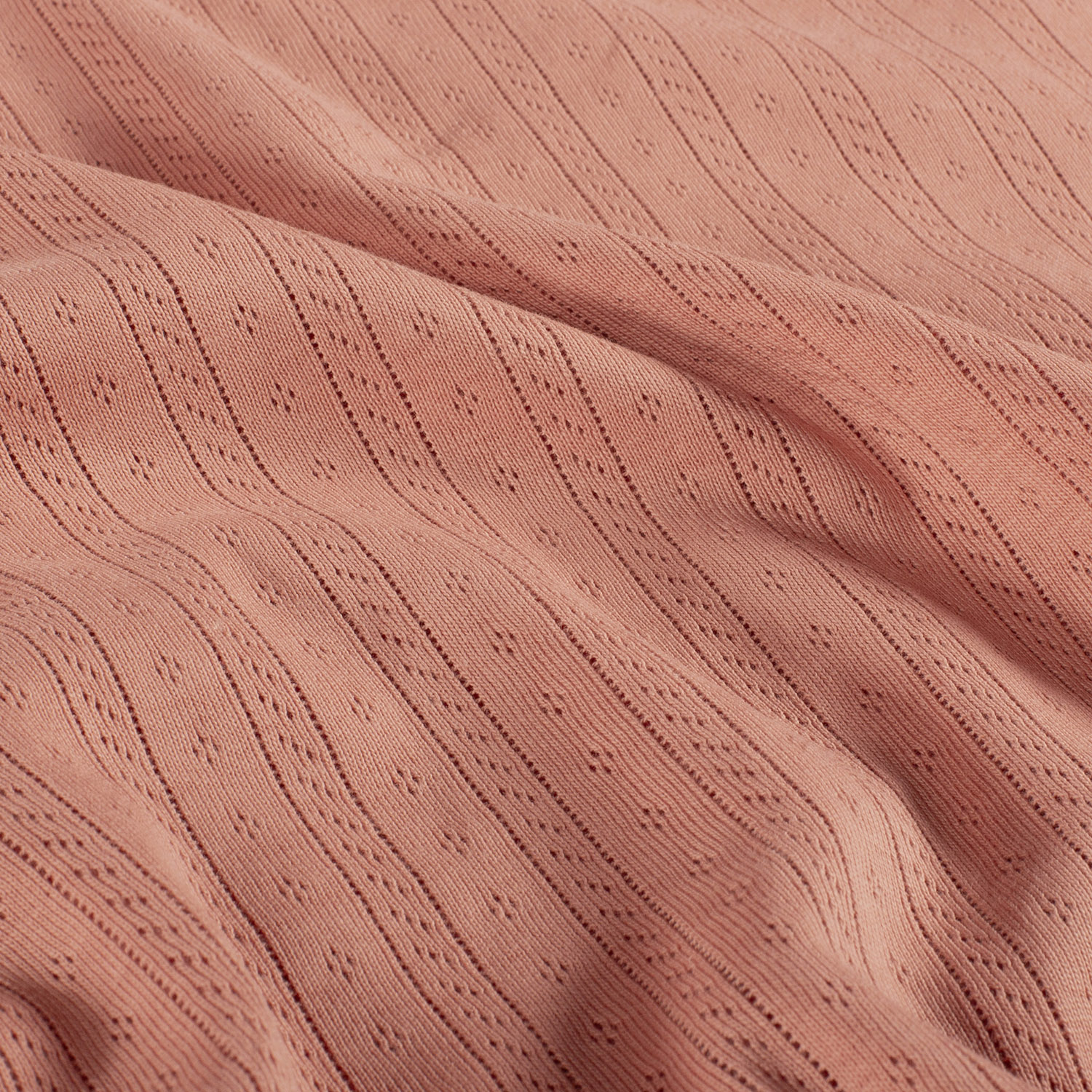 POINTELLE STRIPE N DOTS - CORAL