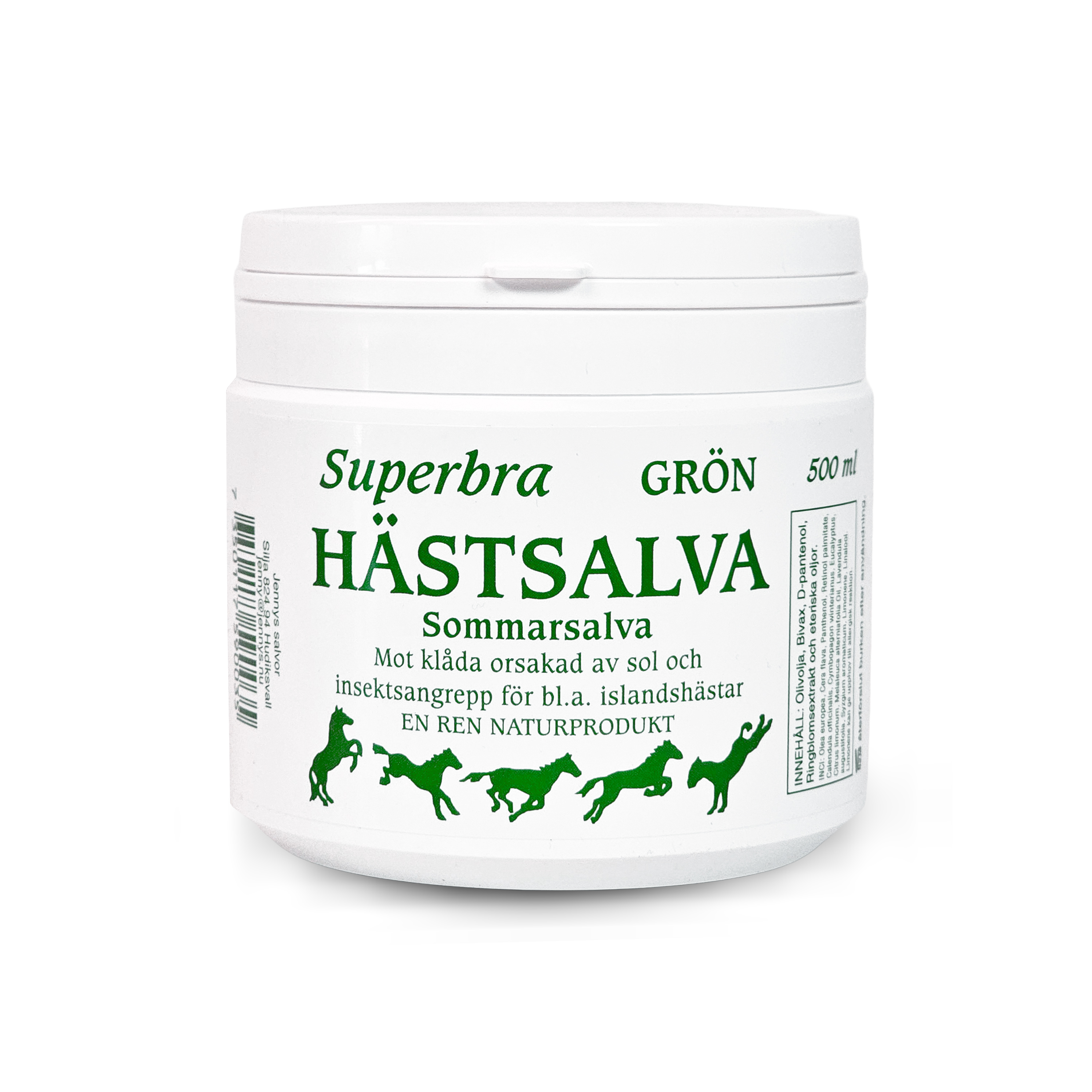 Jennys salvor - Superbra Hästsalva Grön - Sommarsalva - 2