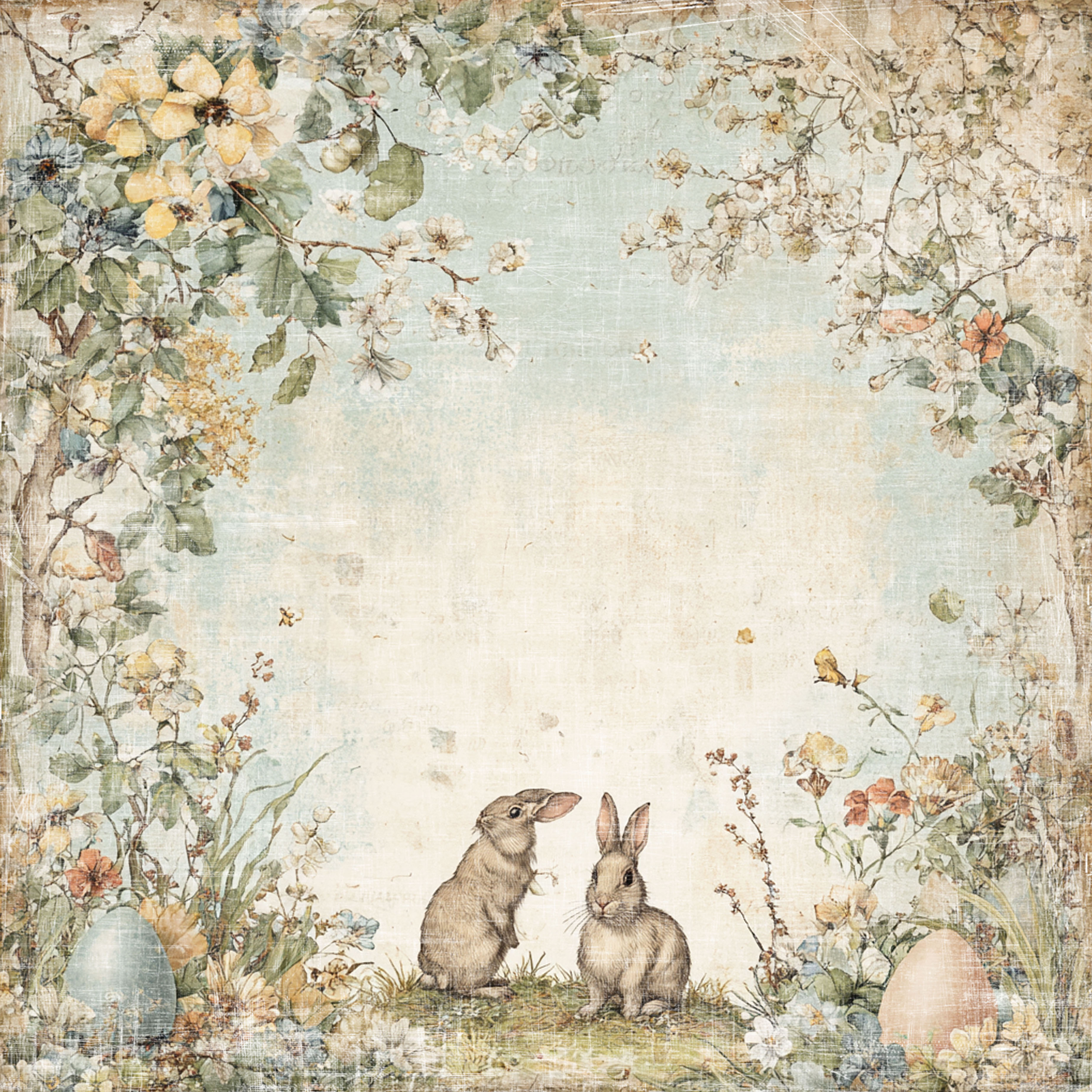 Pappersark set - Hello spring 6x6 - 6