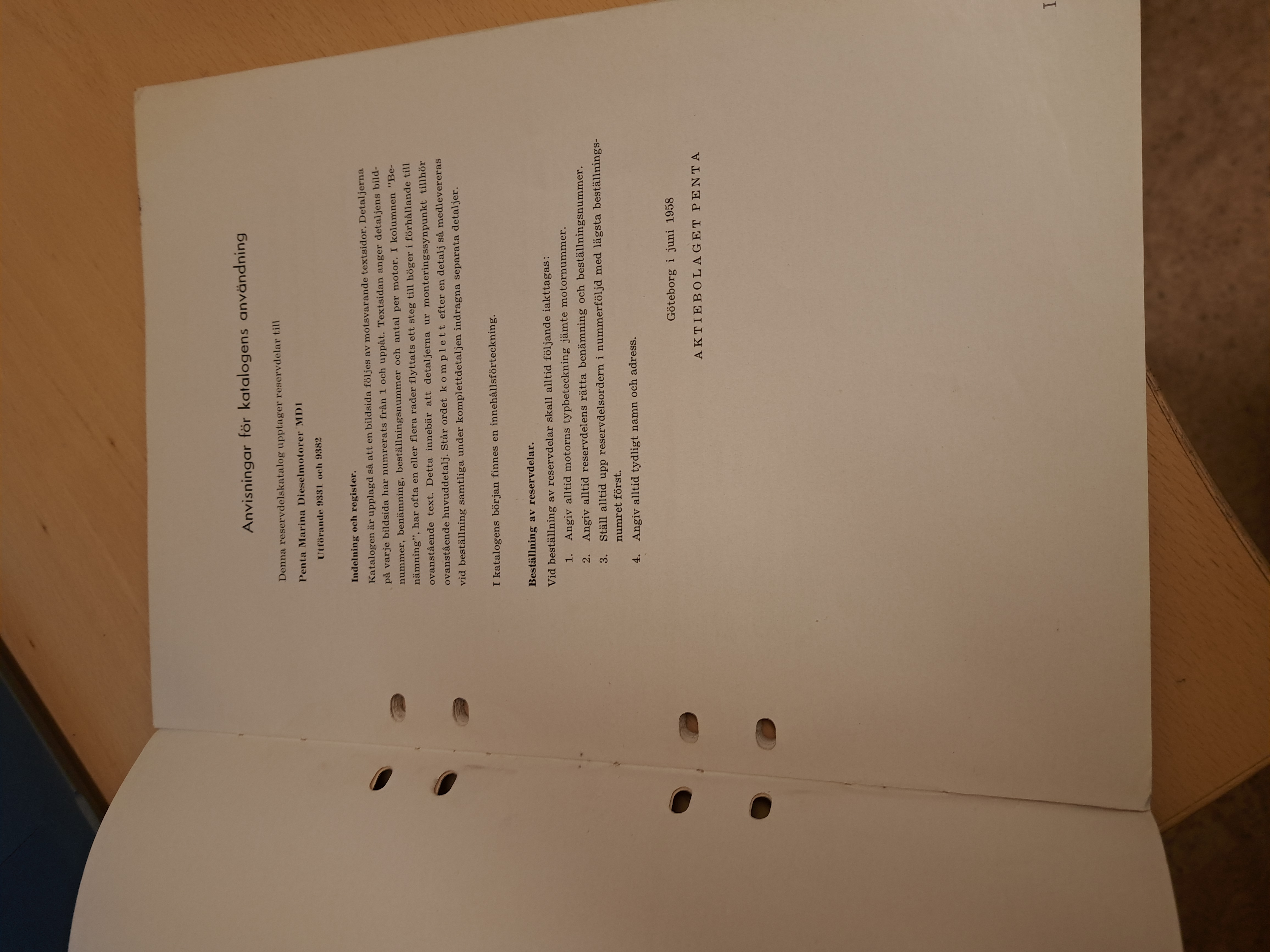 Parts catalogue - 2