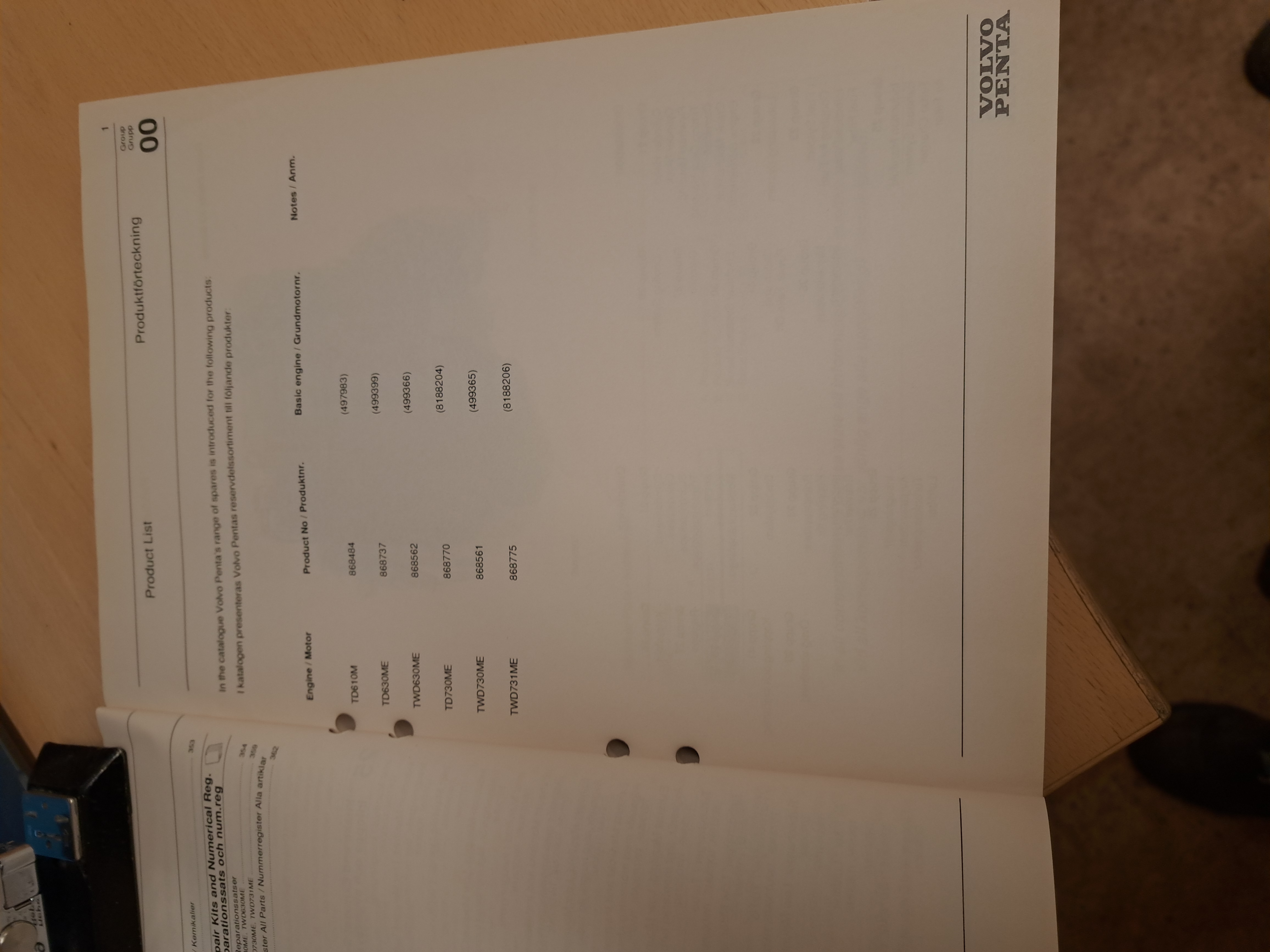 Parts catalogue - 2