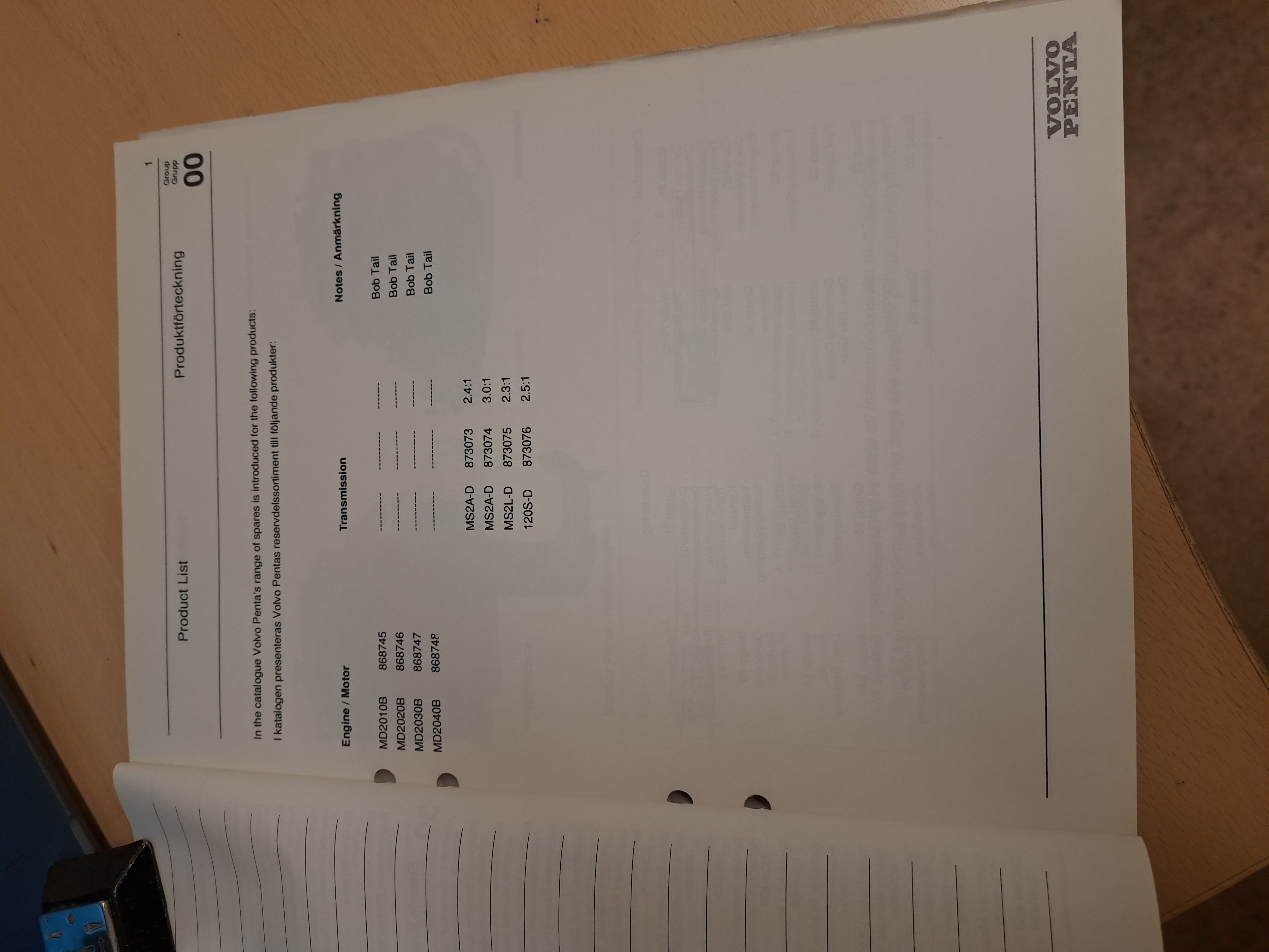 Parts catalogue - 2