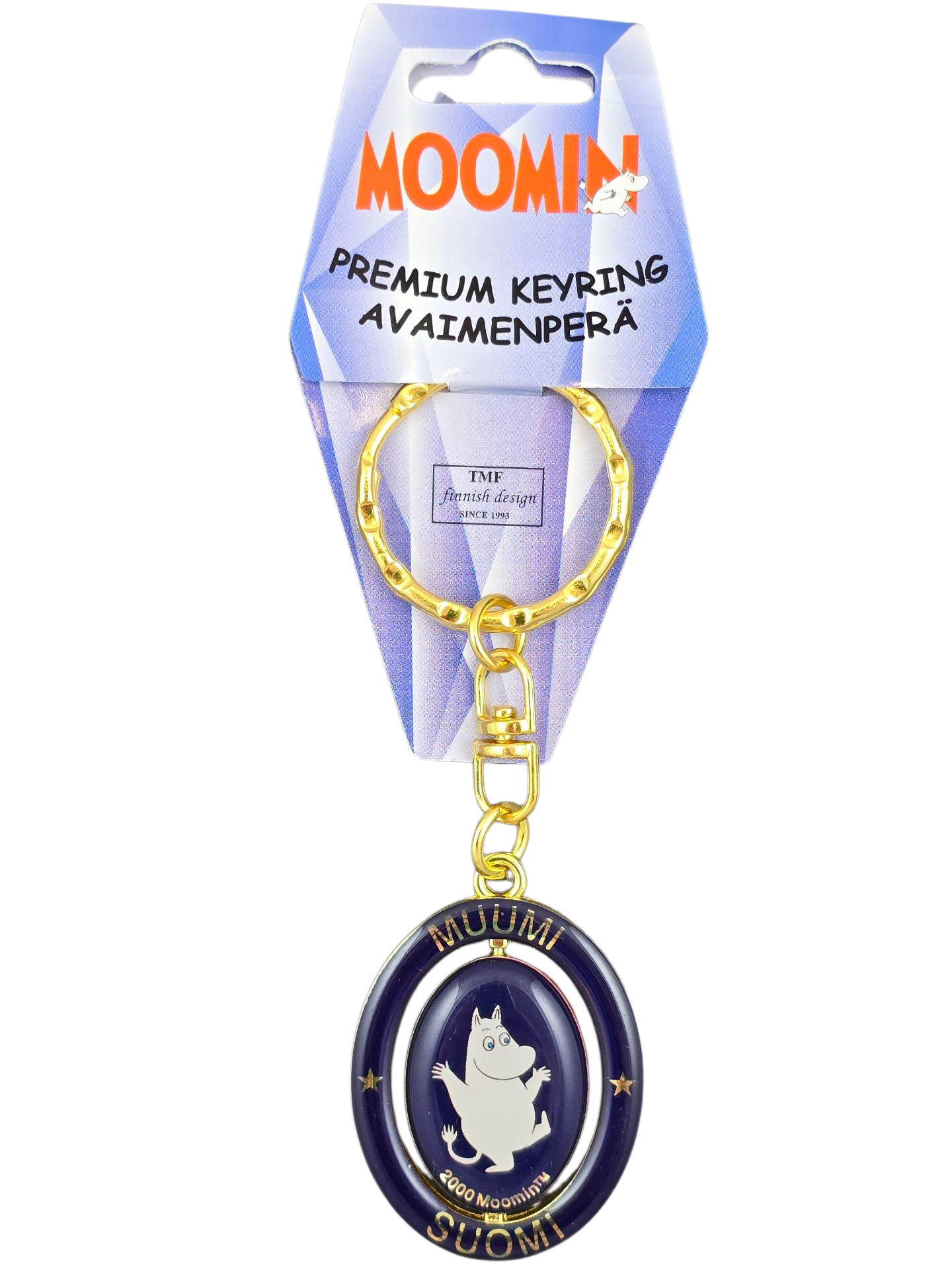 Moomin Keychain - Moomintroll/Little My (Spinning center)