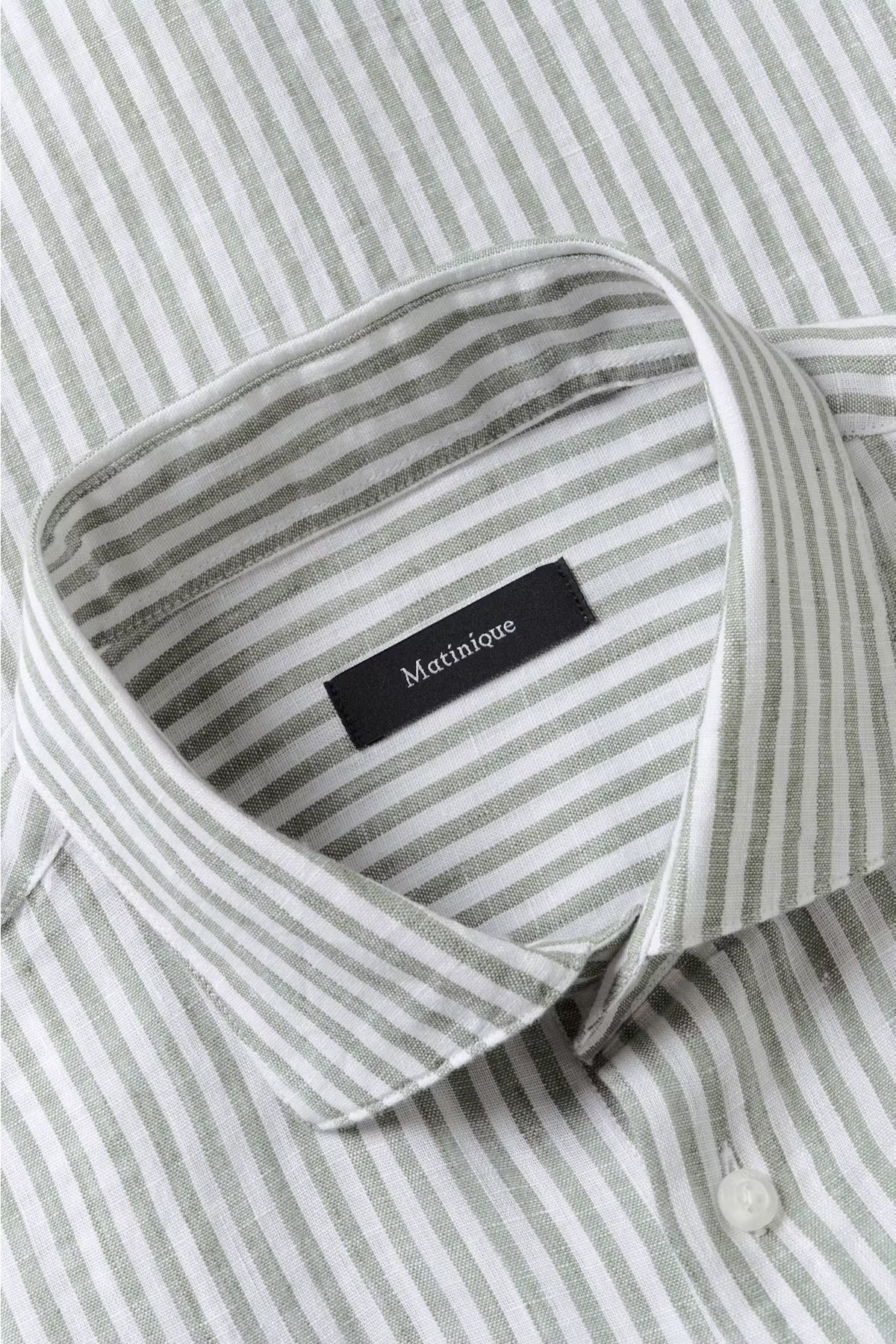 Matinique - Marc Linen Stripe Shirt - Sea Spray - 6