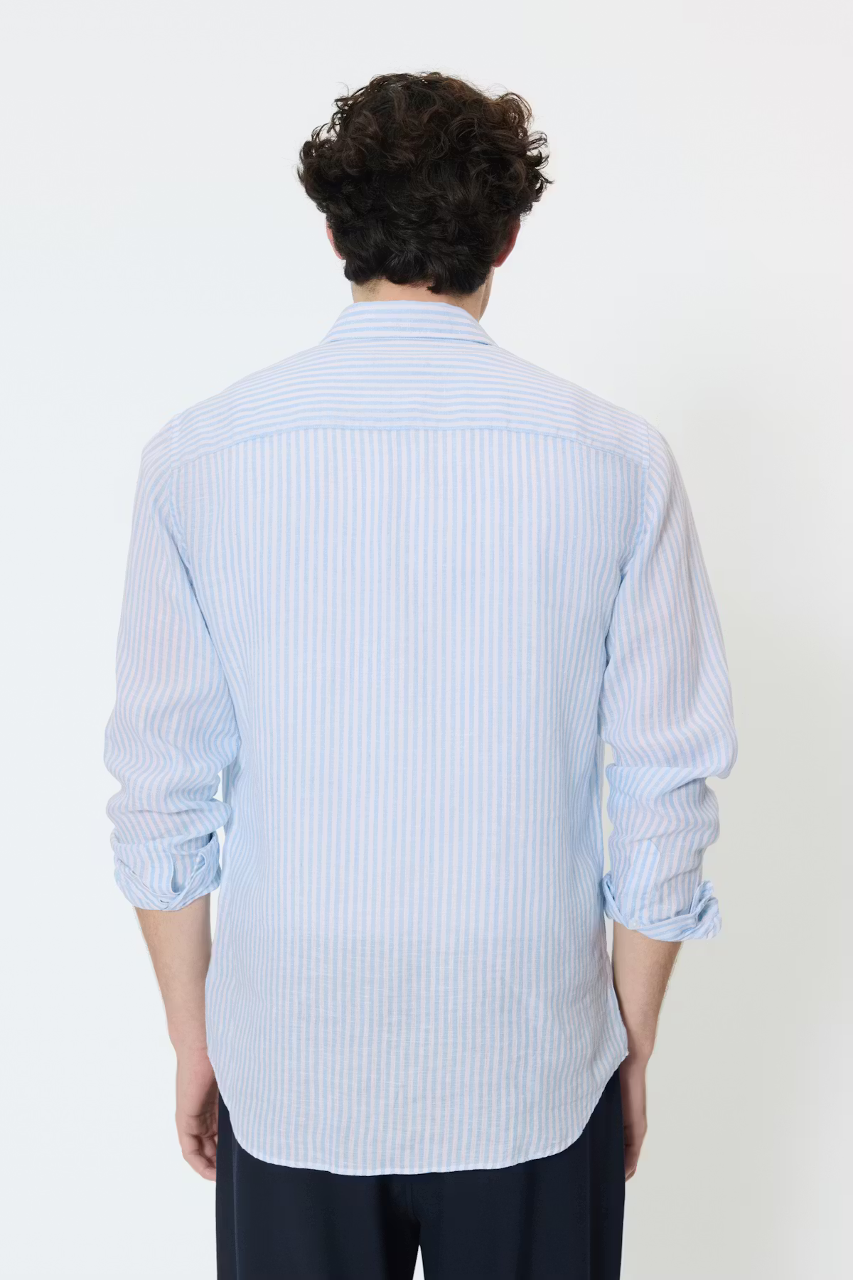 Matinique - Marc Linen Stripe Shirt - Chambray Blue - 2