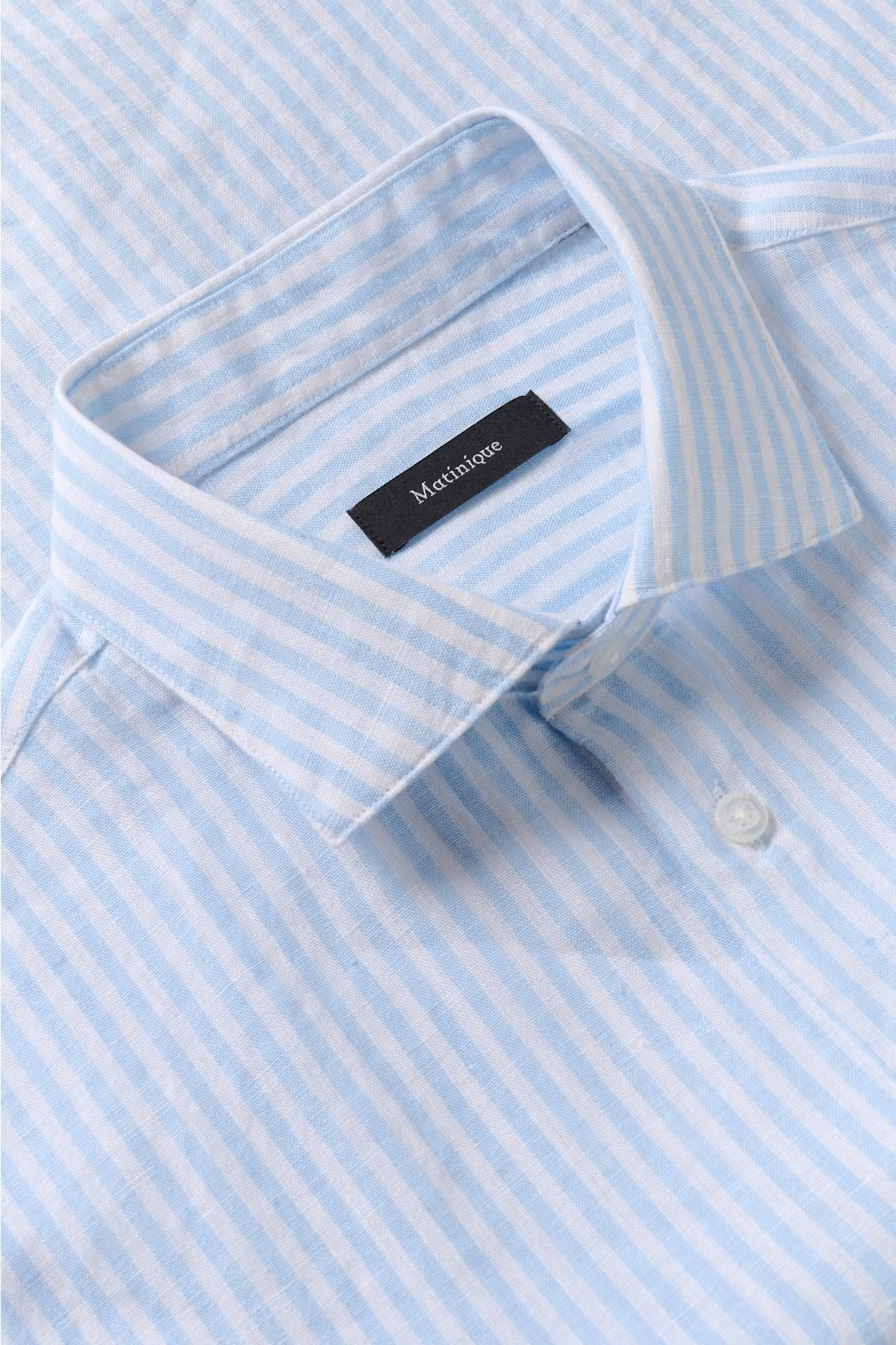 Matinique - Marc Linen Stripe Shirt - Chambray Blue - 4