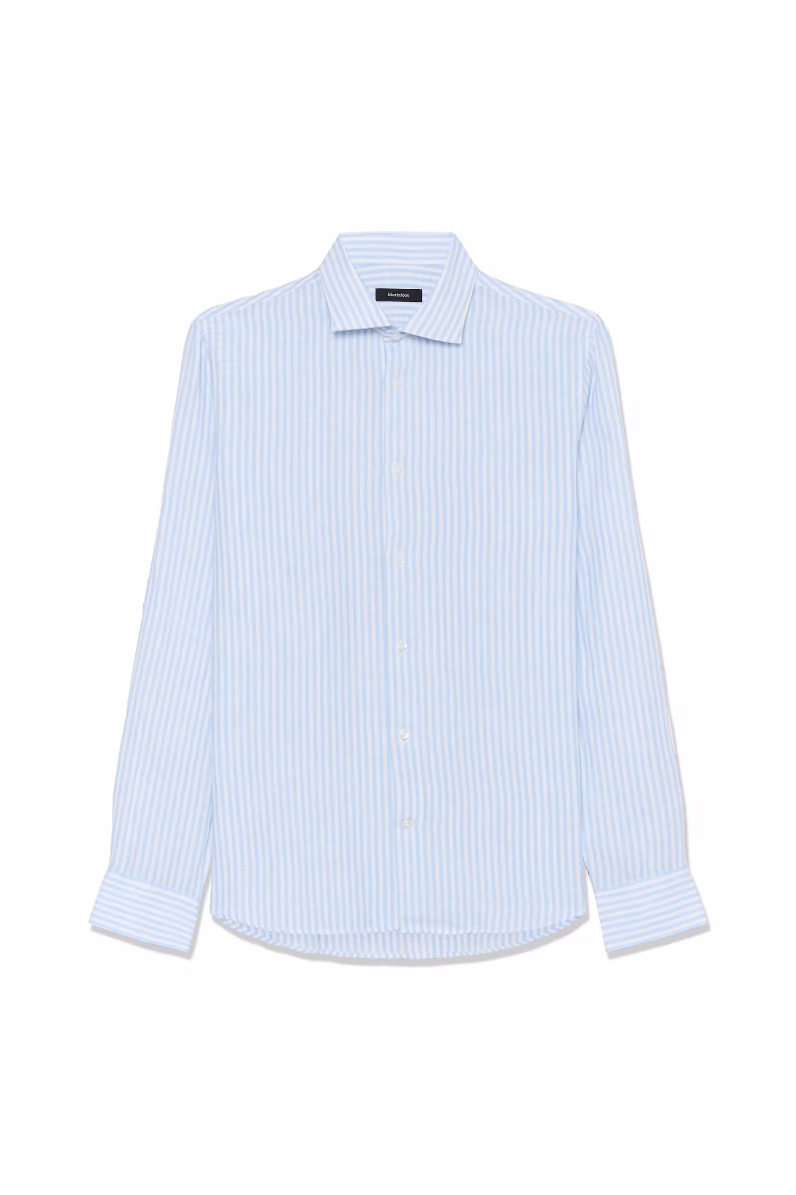 Matinique - Marc Linen Stripe Shirt - Chambray Blue - 5