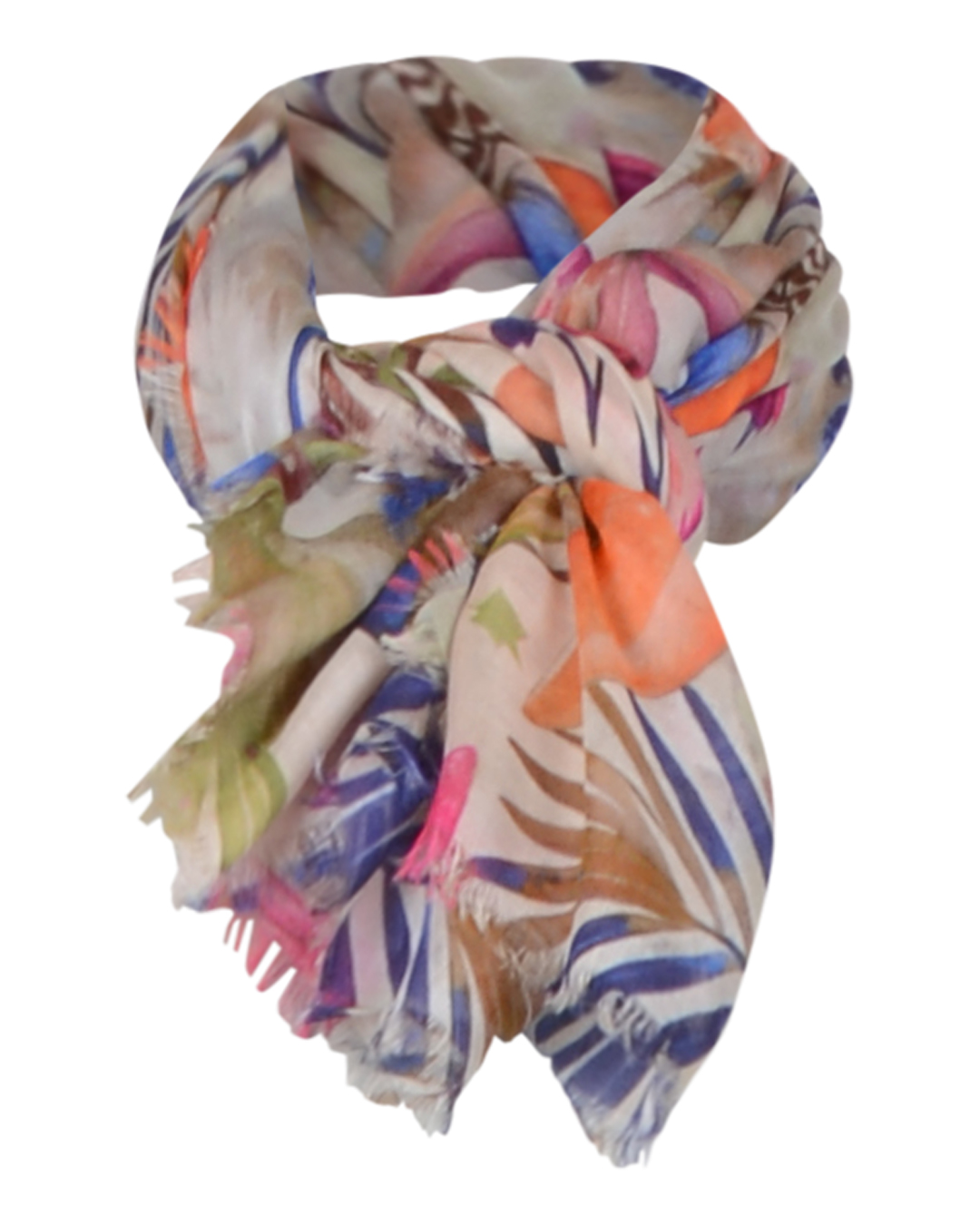 Sjal multimönstrad rosa/lila/blå - 5