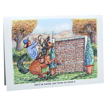 Greeting Card Horse Motif Don't Be Scared
