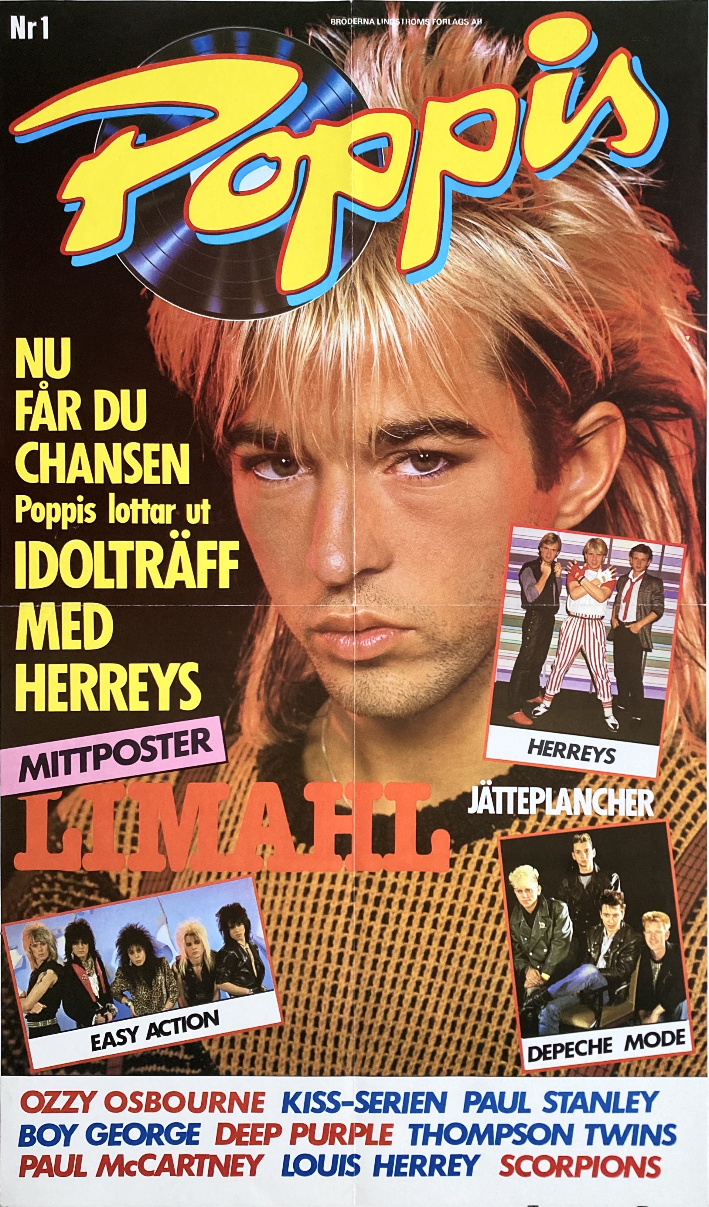 POPPIS No 1 - LIMAHL Depeche mode - Pop magazine bill (1985)  - 2