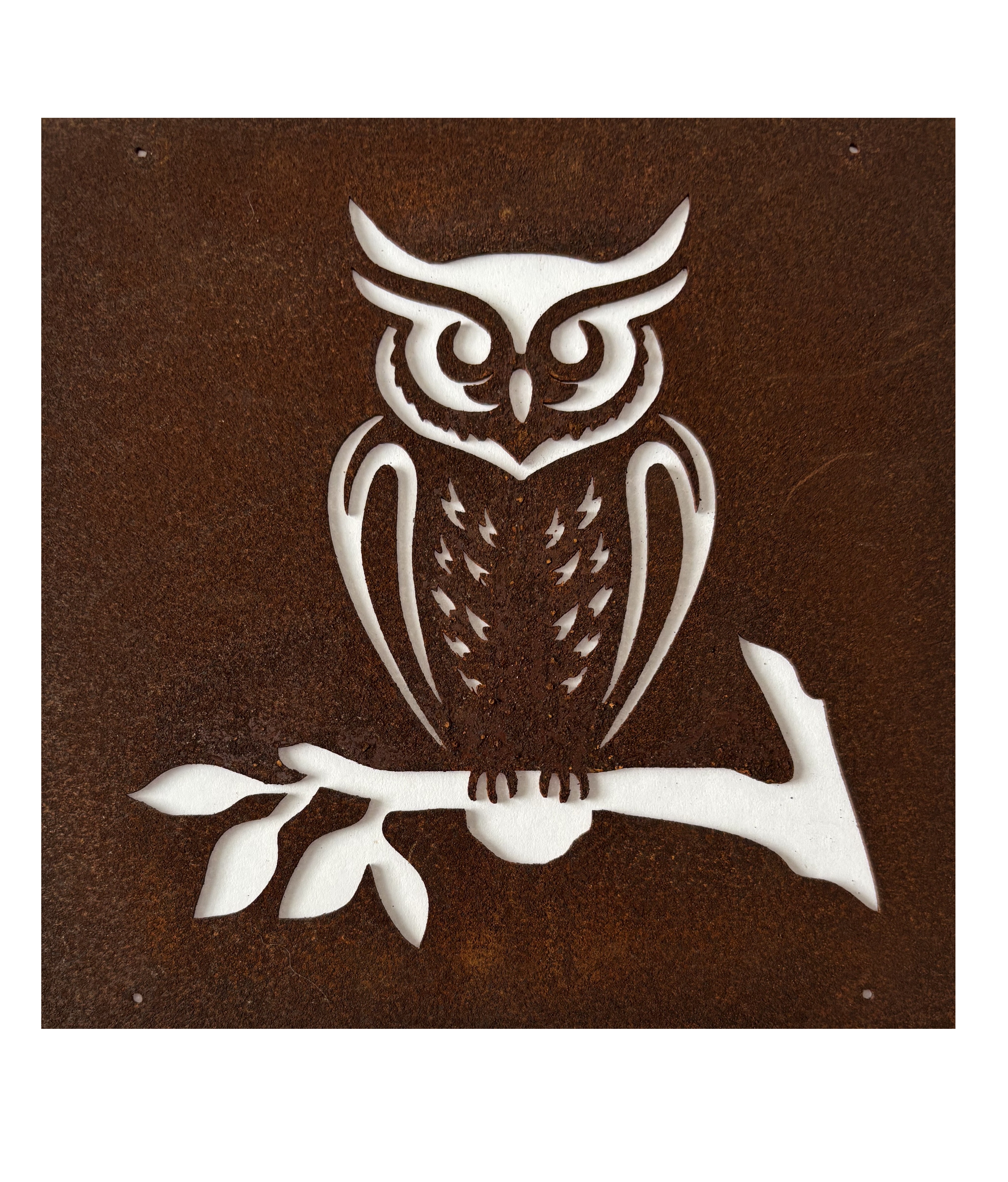 Rostig skylt till armeringsnät UGGLA 14 cm