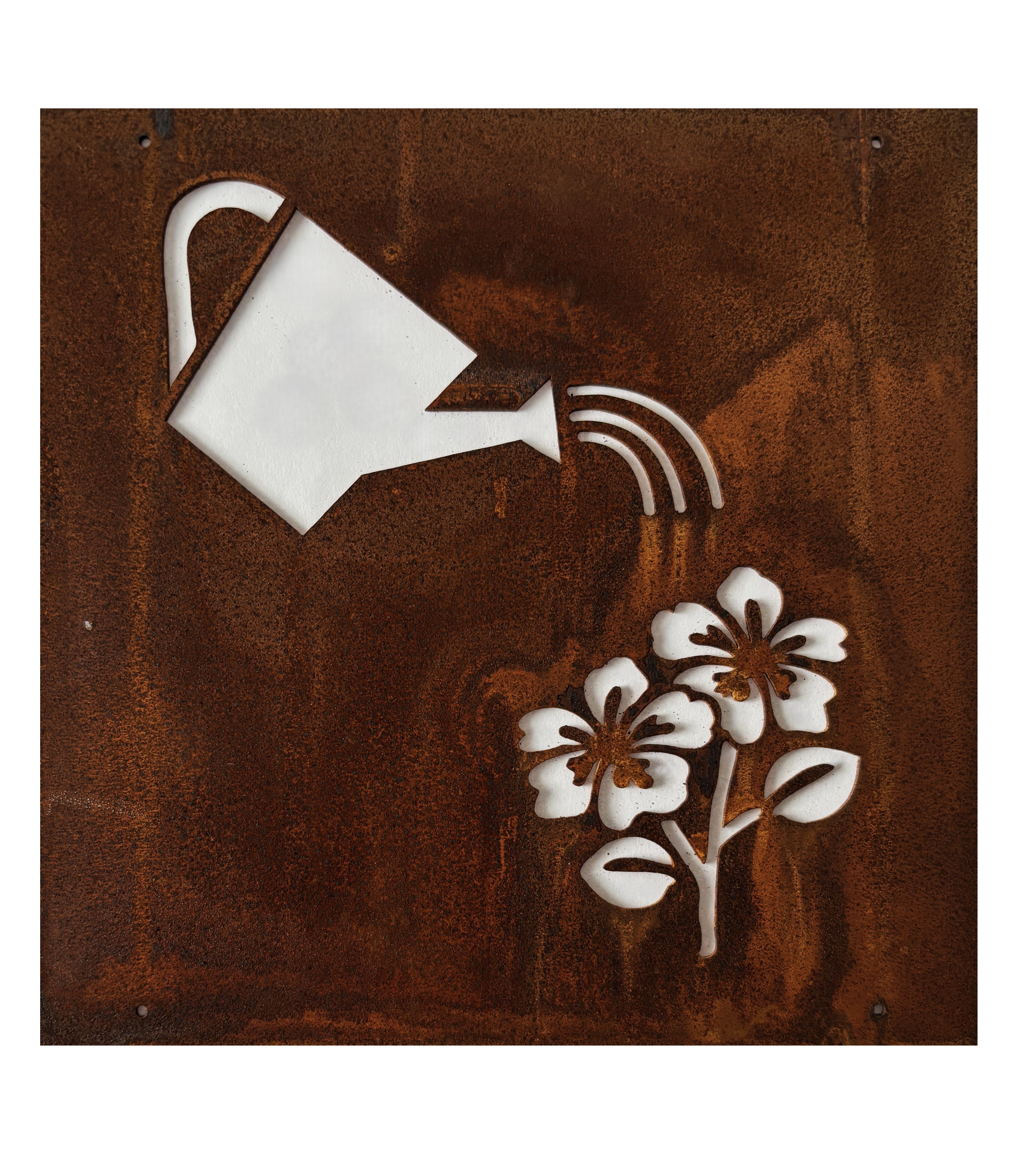 Rostig skylt till armeringsnät VATTENKANNA 14 cm