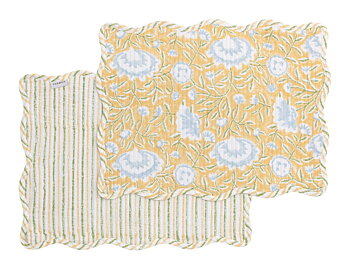 Bordstabletter- Mathilde - orange, blå, grön- 35x44 cm set of 2
