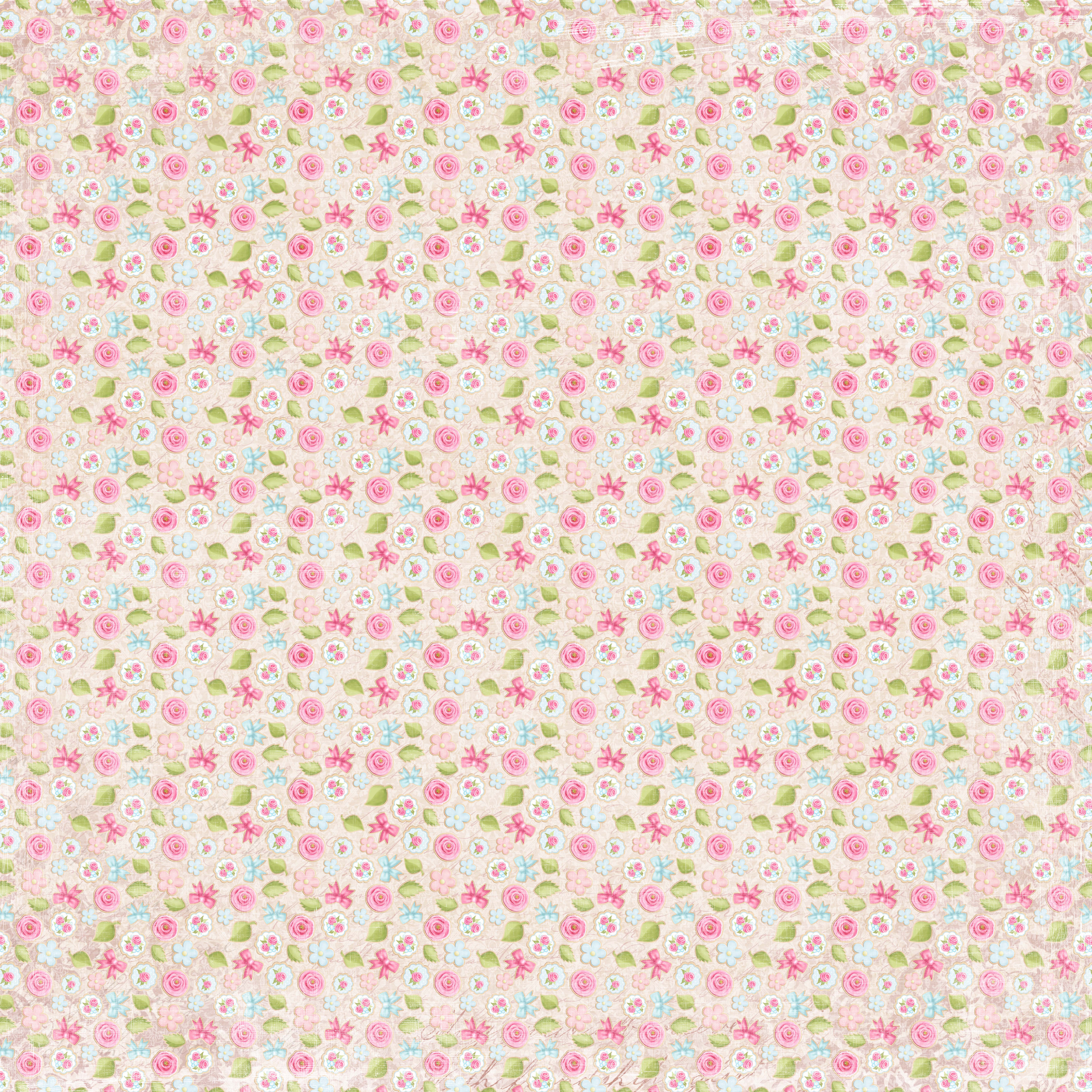 Pappersark - Small Flowers 12x12