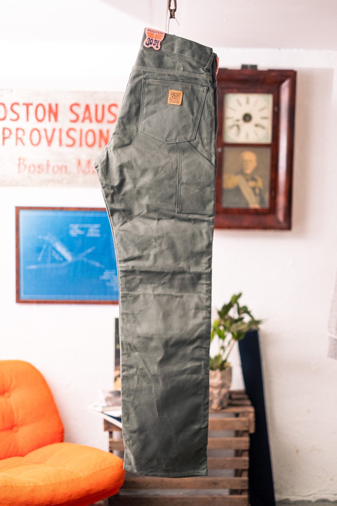 Indigofera - Wendell STPF Coated Canvas 10z Grey/Green