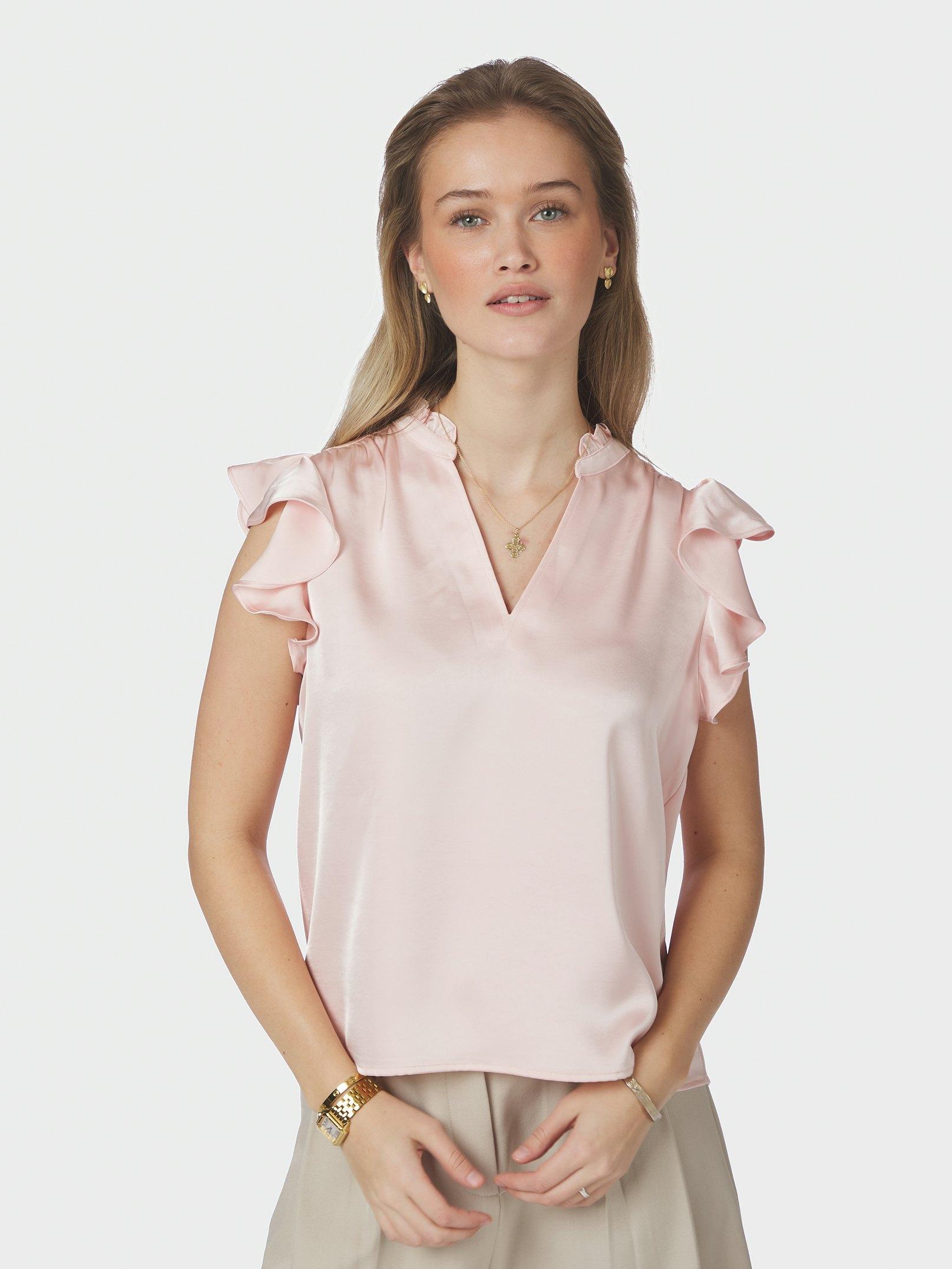 Stella Heavy Sateen Blouse Light pink - 3