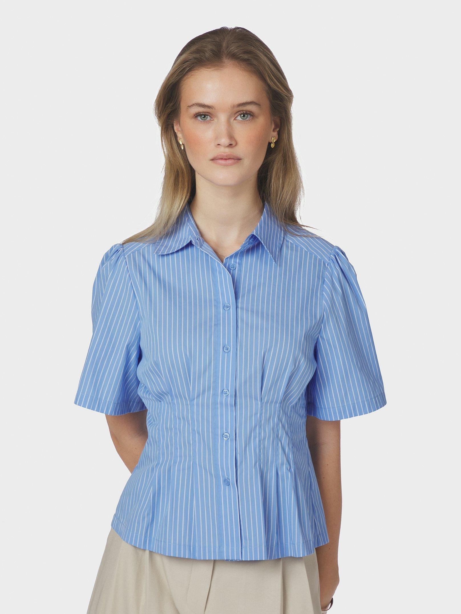 Balara Stripe Poplin Shirt Light Blue - 3