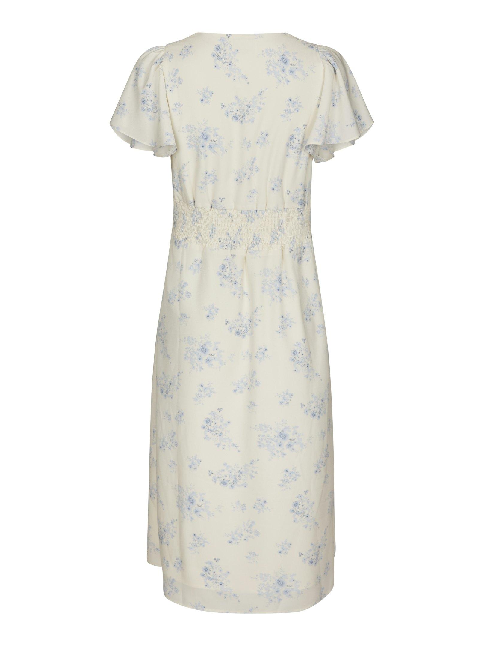 Eleni Delicate Flower Dress Creme - 2