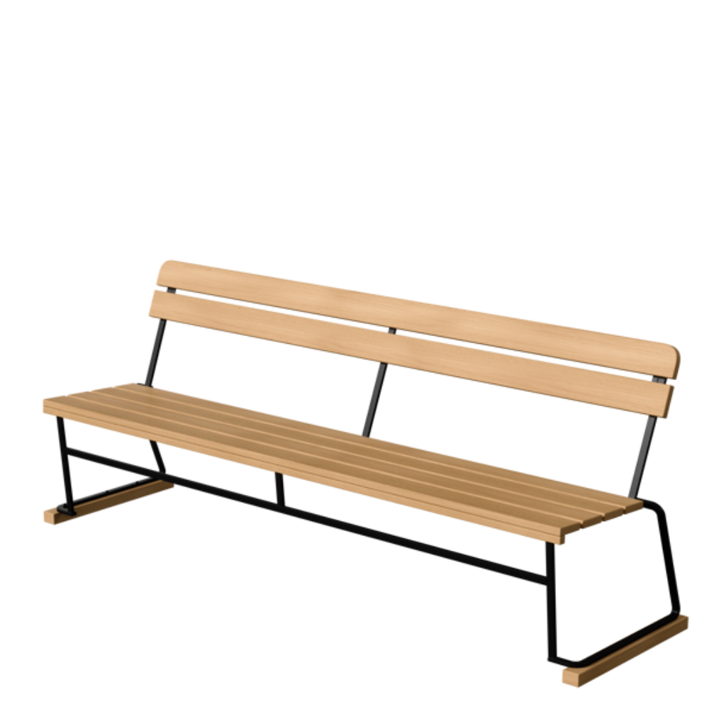 Sofa 5 oiled oak / black - Grythyttan stålmöbler