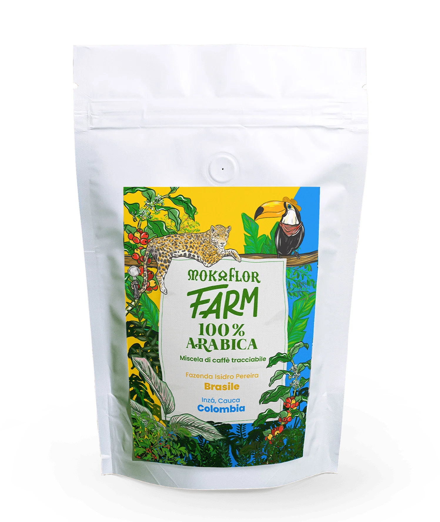 Mokaflor - FARM 100% Arabica - Mellanrostade hela kaffebönor - 250g